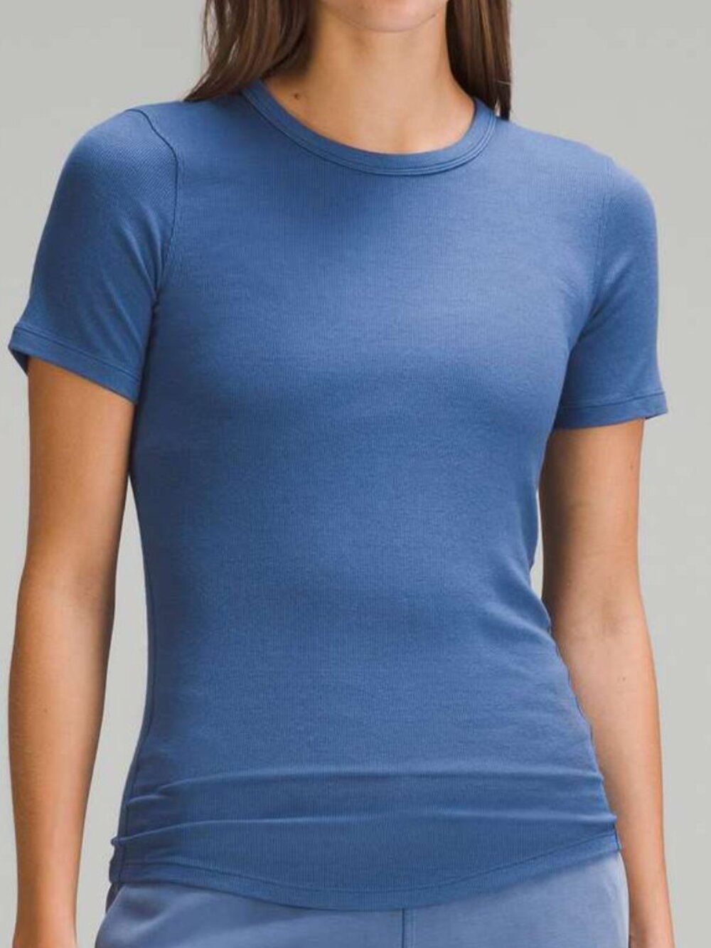 Lululemon Blue Hold Tight Short-Sleeve Shirt size 6